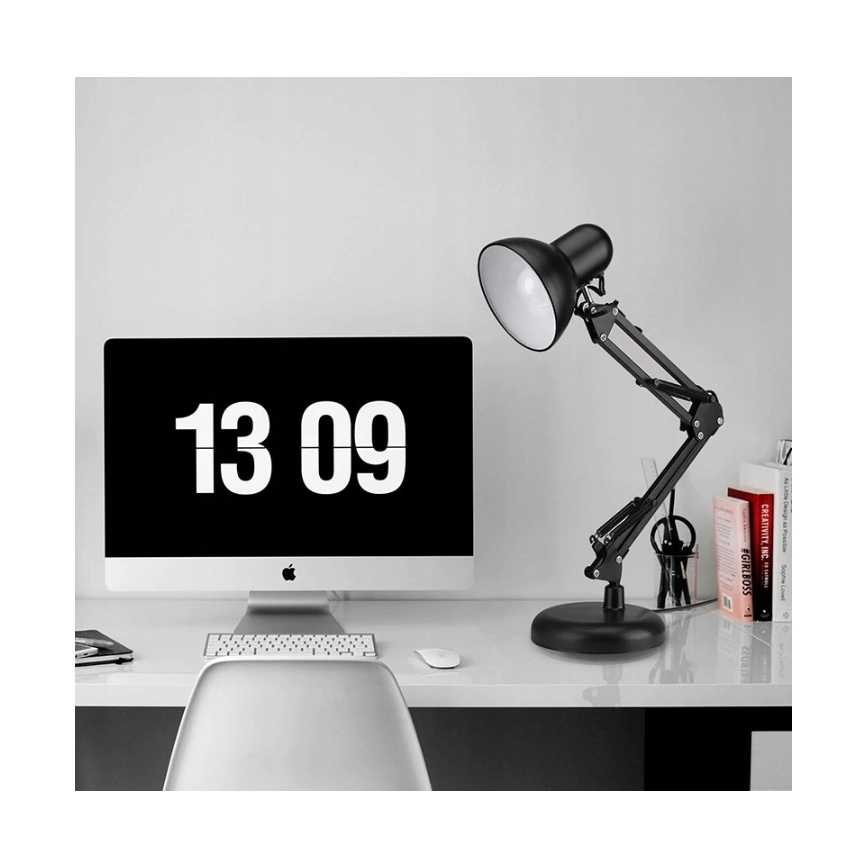 Laualamp klambriga 2-ühes 1xE27/60W/230V must