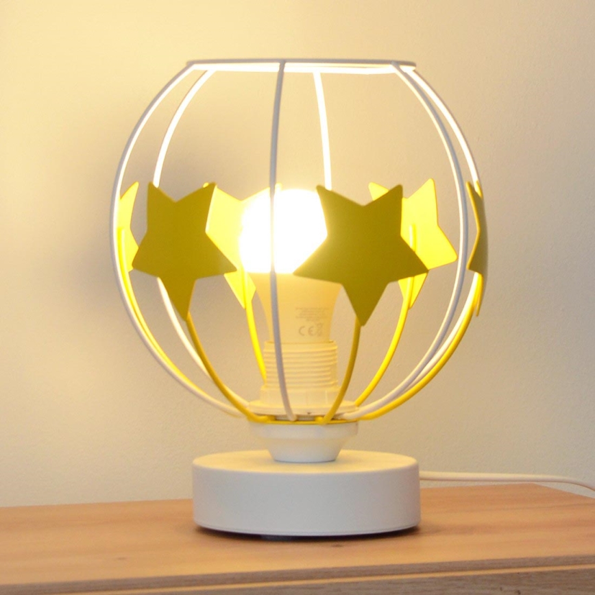 Laualamp lastele STARS 1xE27/15W/230V kollane/valge