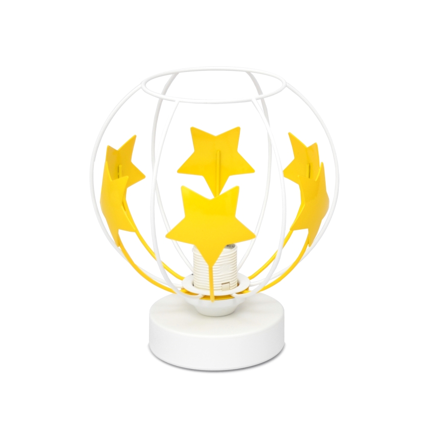 Laualamp lastele STARS 1xE27/15W/230V kollane/valge