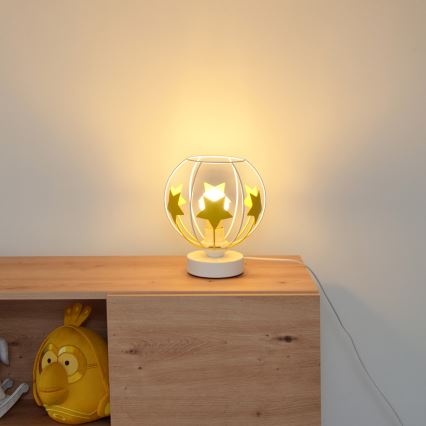 Laualamp lastele STARS 1xE27/15W/230V kollane/valge