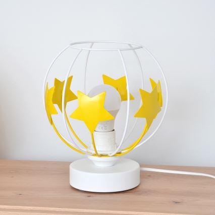 Laualamp lastele STARS 1xE27/15W/230V kollane/valge