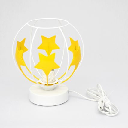 Laualamp lastele STARS 1xE27/15W/230V kollane/valge