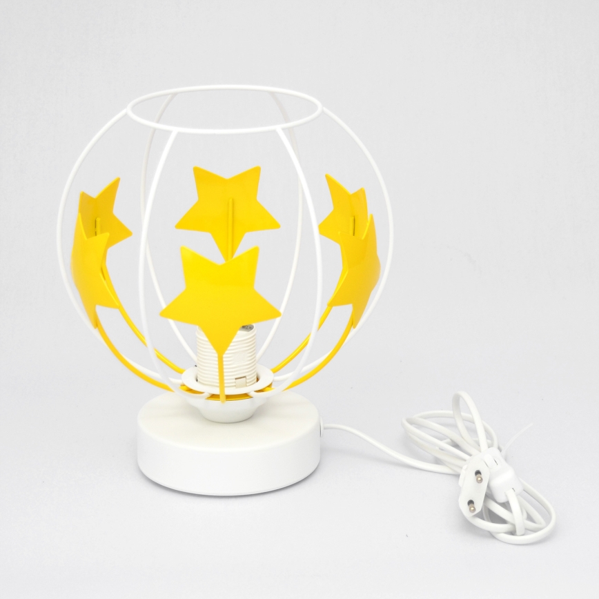 Laualamp lastele STARS 1xE27/15W/230V kollane/valge