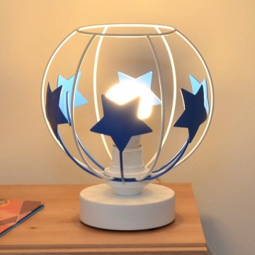 Laualamp lastele STARS 1xE27/15W/230V sinine/valge