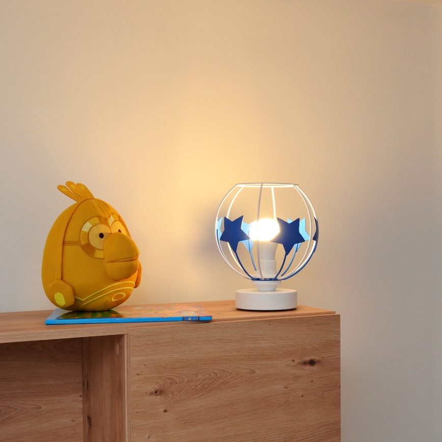 Laualamp lastele STARS 1xE27/15W/230V sinine/valge