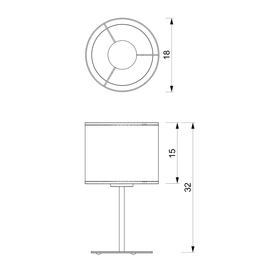 Laualamp LOFT SHADE 1xE27/60W/230V diameeter 18 cm must/kuldne