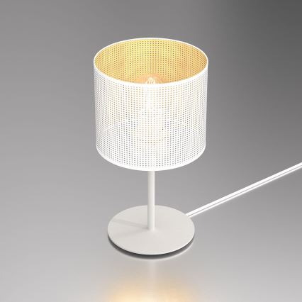 Laualamp LOFT SHADE 1xE27/60W/230V diameeter 18 cm valge/kuldne