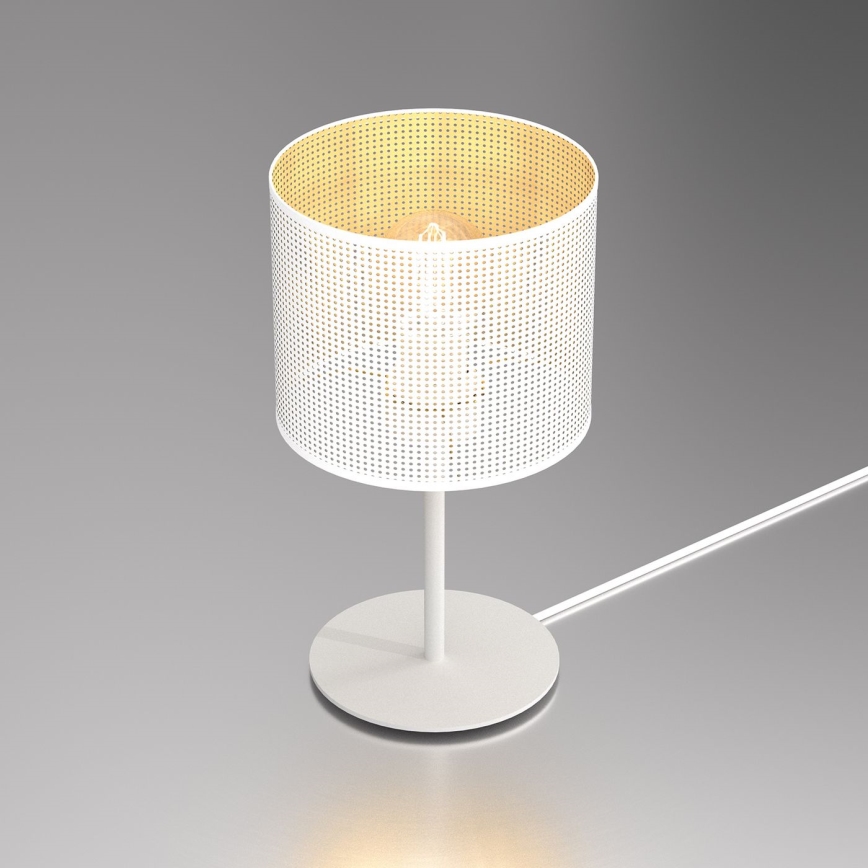 Laualamp LOFT SHADE 1xE27/60W/230V diameeter 18 cm valge/kuldne