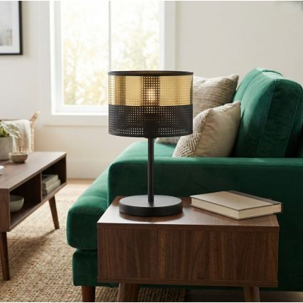 Laualamp LUX 1xE27/15W/230V must/kuldne