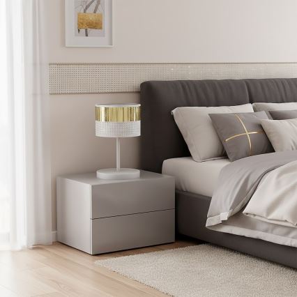 Laualamp LUX 1xE27/15W/230V valge/kuldne