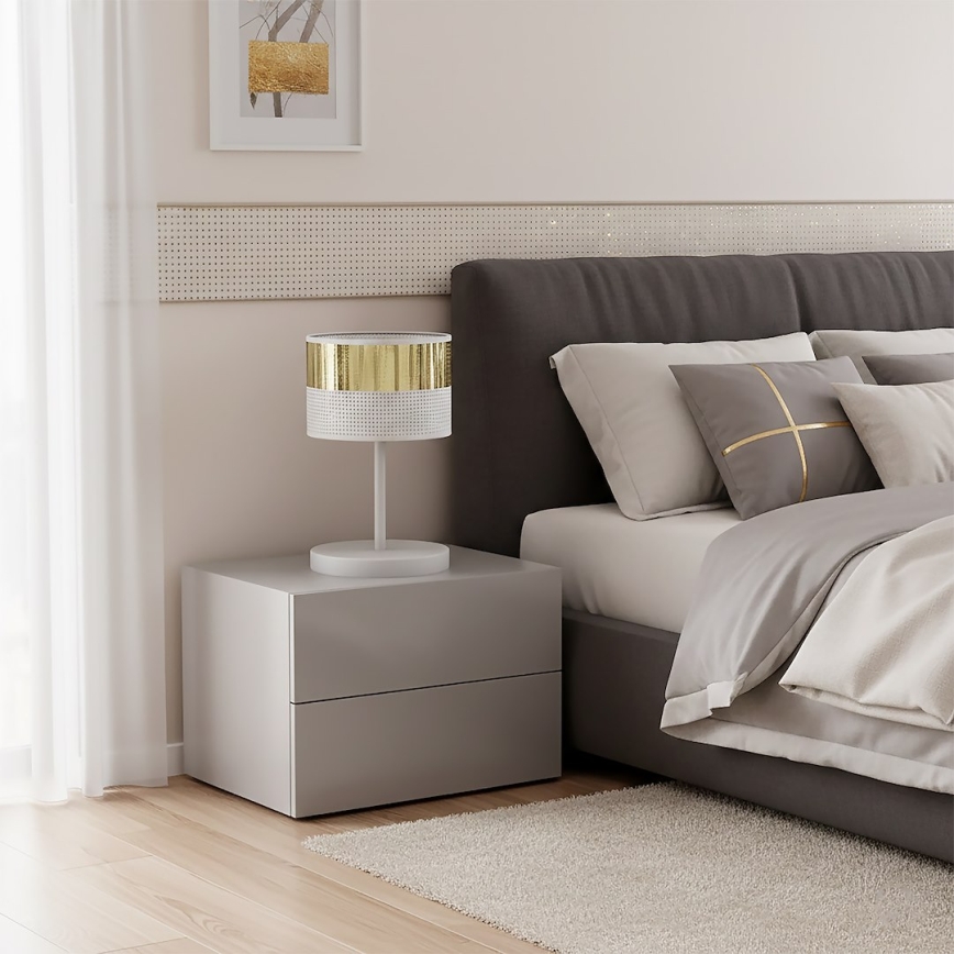 Laualamp LUX 1xE27/15W/230V valge/kuldne