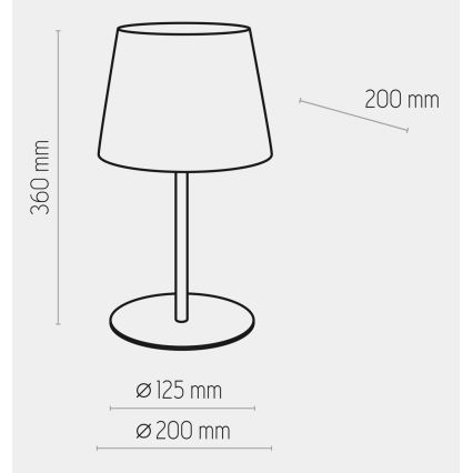 Laualamp MAJA 1xE27/15W/230V valge
