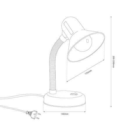 Laualamp MENTOR 1xE27/15W/230V roheline