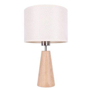 Laualamp MERCEDES 1xE27/40W/230V läbimõõt 43 cm kreemjas/tamm