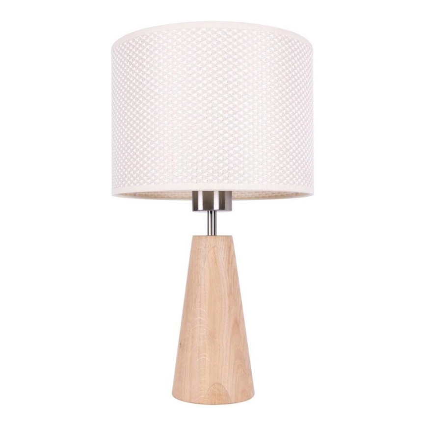 Laualamp MERCEDES 1xE27/40W/230V läbimõõt 43 cm kreemjas/tamm