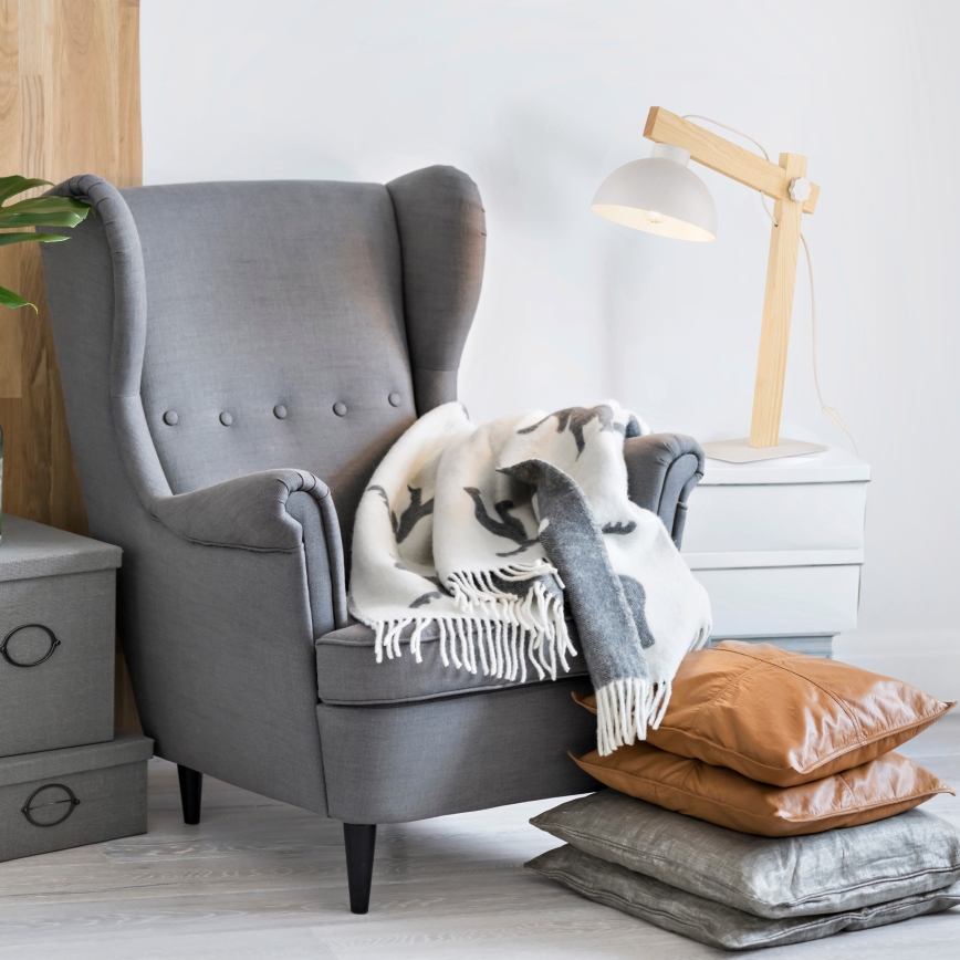 Laualamp OSLO 1xE27/15W/230V mänd/valge