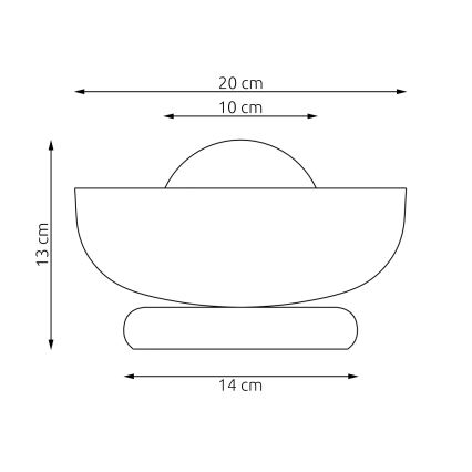 Laualamp OZZY 1xG9/8W/230V beež