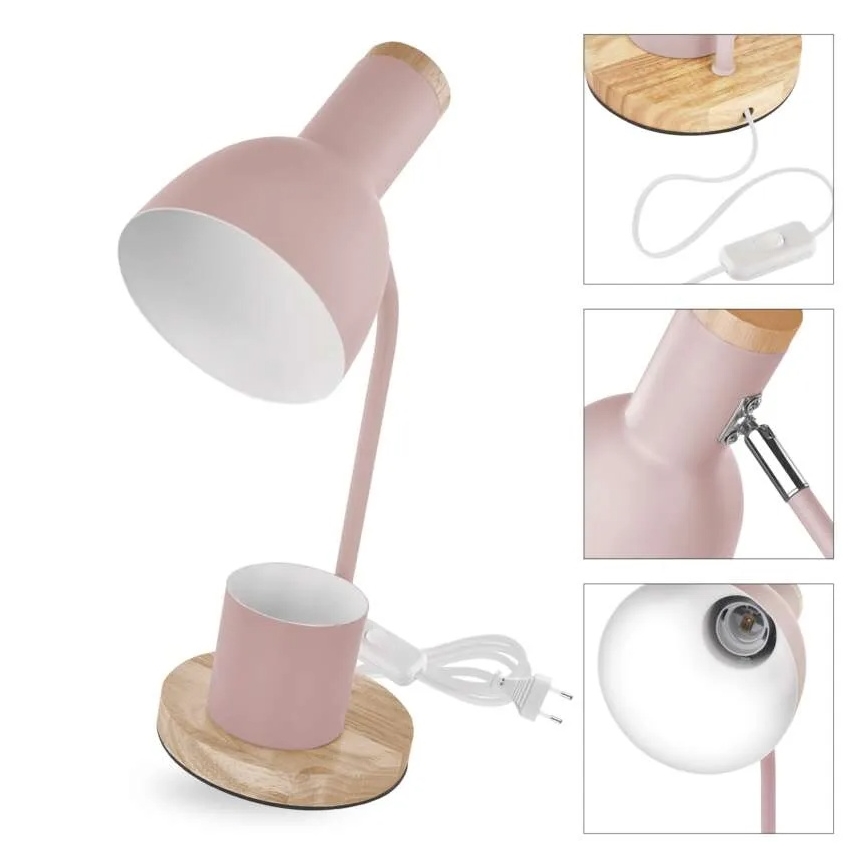 Laualamp POPPY 1xE27/25W/230V roosa