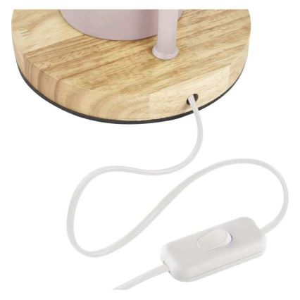 Laualamp POPPY 1xE27/25W/230V roosa