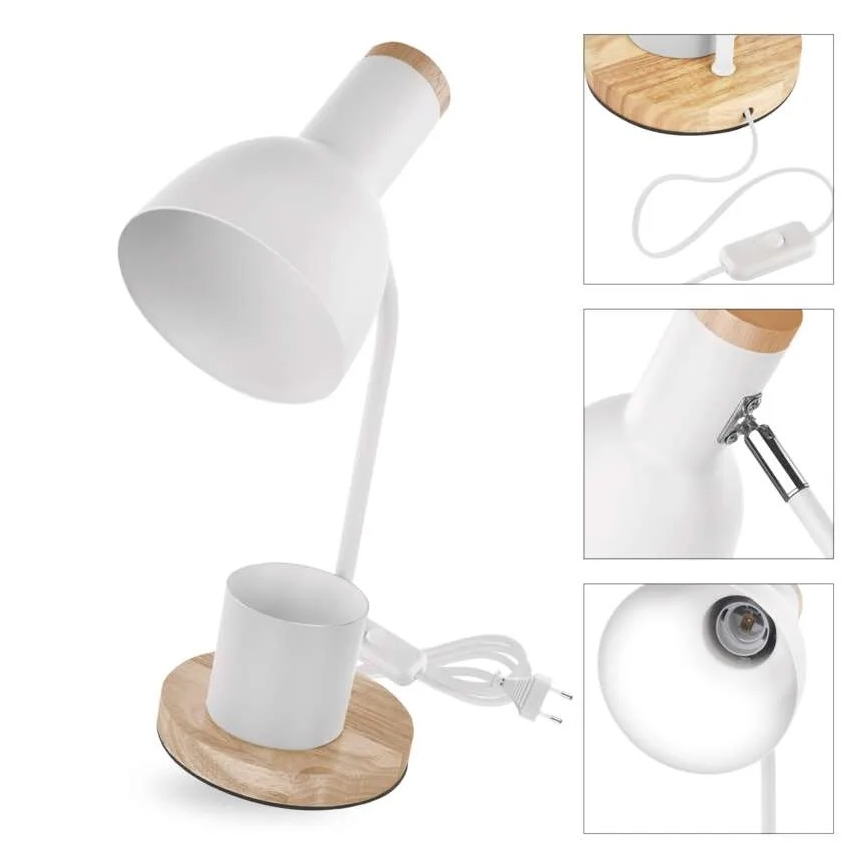 Laualamp POPPY 1xE27/25W/230V valge