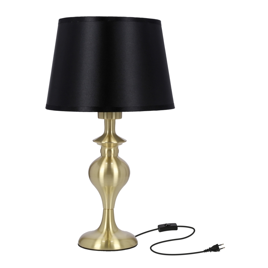 Laualamp PRIMA GOLD 1xE27/60W/230V must/kuldne