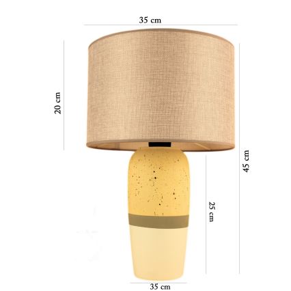 Laualamp RAMZES 1xE27/40W/230V beež/kollane