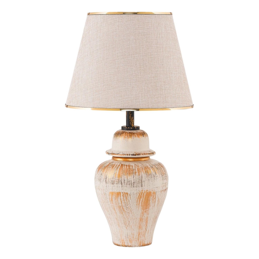 Laualamp RAMZES 1xE27/40W/230V kreemjas/kuldne