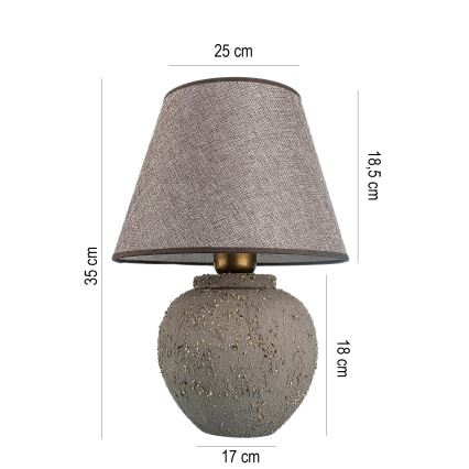 Laualamp RAMZES 1xE27/40W/230V pruun
