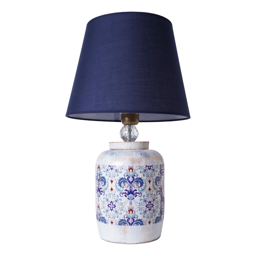 Laualamp RAMZES 1xE27/40W/230V sinine/valge