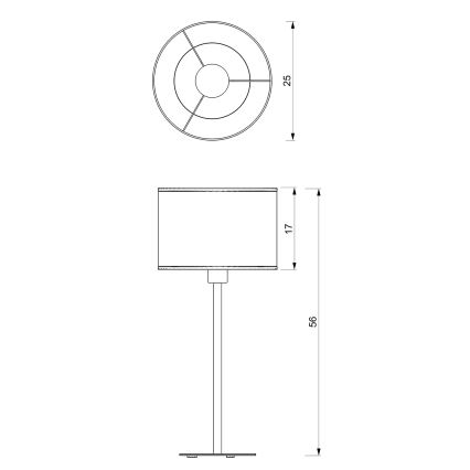 Laualamp RATTAN 1xE27/60W/230V diameeter 25 cm punutud