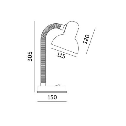 Laualamp SMIESZEK 1xE27/40W/230V roheline