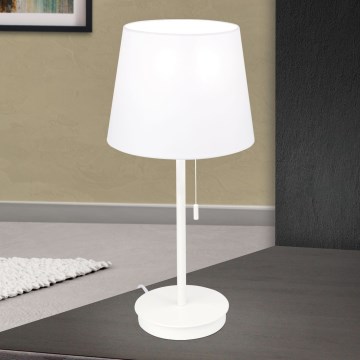 Laualamp USB pordiga LUDWIG 1xE27/40W/230V 50 cm valge