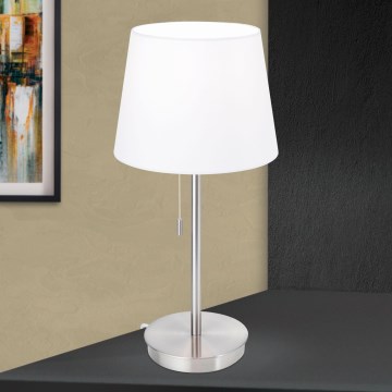 Laualamp USB pordiga LUDWIG 1xE27/40W/230V 50 cm valge/matt kroom