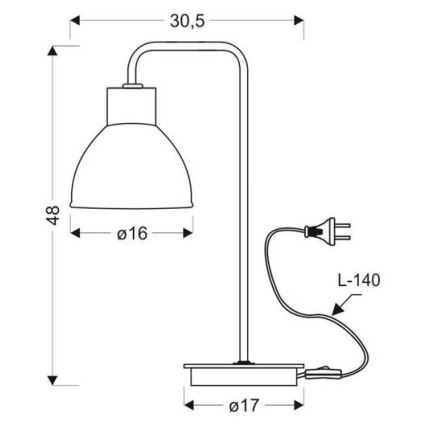 Laualamp VARIO 1xE27/60W/230V