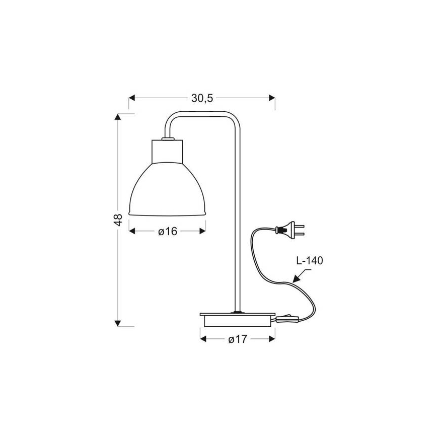 Laualamp VARIO 1xE27/60W/230V