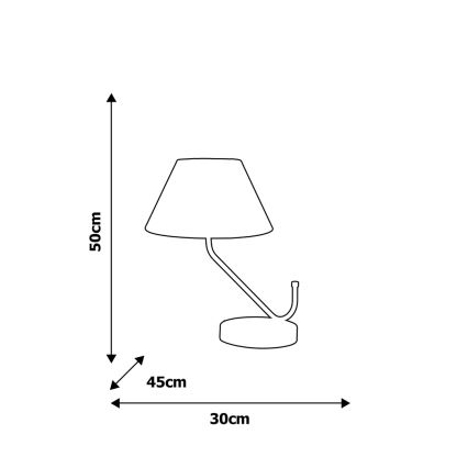 Laualamp VICTORIA 1xE27/60W/230V valge