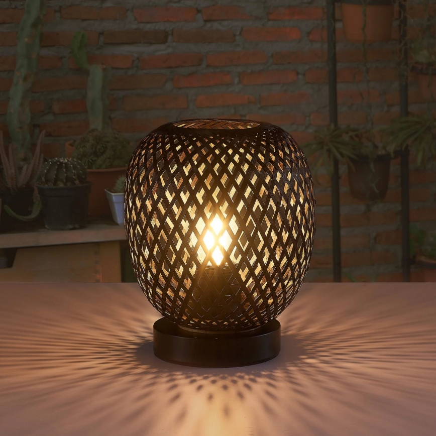 Laualamp ZANZIBAR 1xE27/20W/230V d. 18 cm bambus