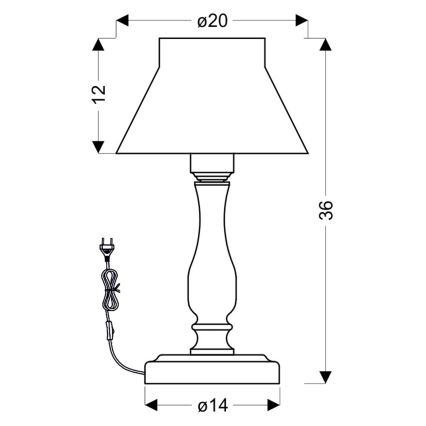 Laualamp ZEFIR 1xE27/40W/230V