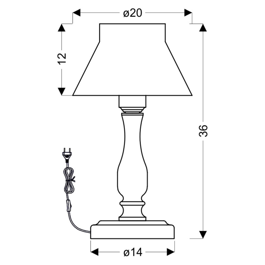 Laualamp ZEFIR 1xE27/40W/230V