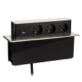 Lauaplaadi pistikupesatulp 3x230V + USB-A + USB-C