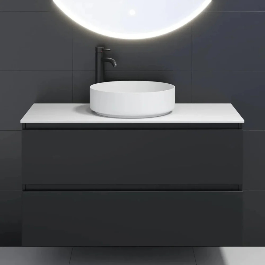 Lauaplaadile paigaldatav valam LJORDAL, läbimõõt 40 cm, teras/valge