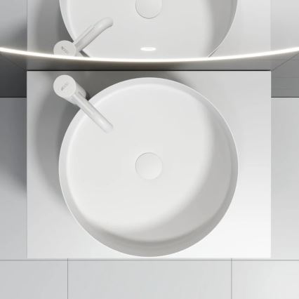 Lauaplaadile paigaldatav valam LJORDAL, läbimõõt 40 cm, teras/valge