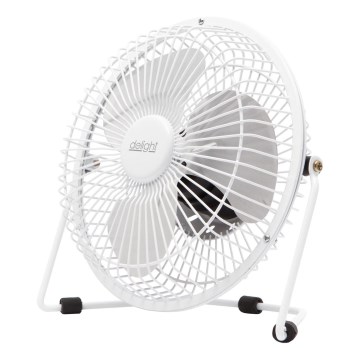 Lauaventilaator 1,75W/5V USB läbimõõt 18 cm valge