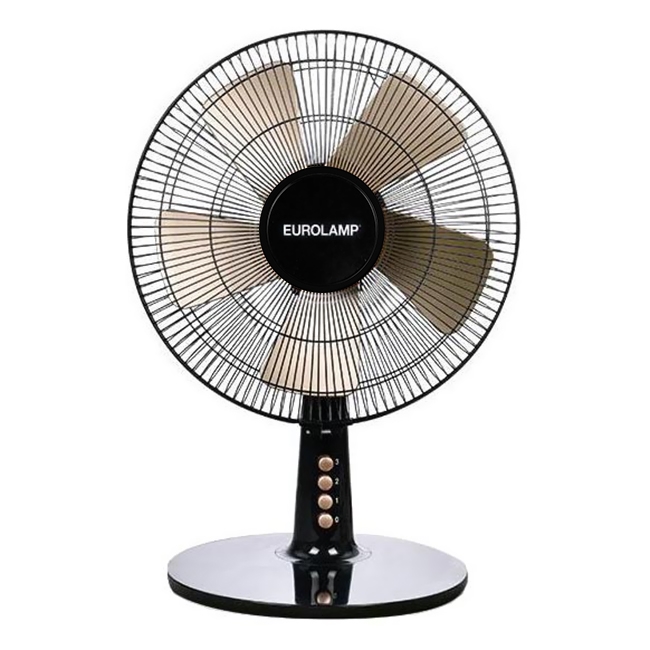 Lauaventilaator 40W/230V d. 35 cm must/kuldne