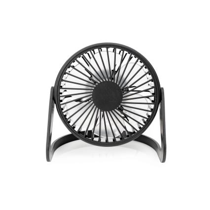 Lauaventilaator USB, läbimõõt 15 cm, must