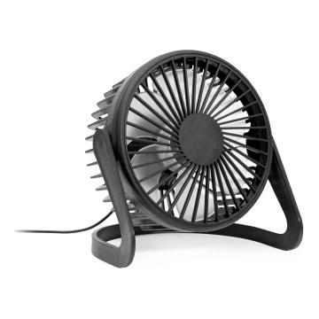 Lauaventilaator USB, läbimõõt 15 cm, must