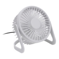Lauaventilaator USB, läbimõõt 15 cm, valge
