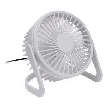 Lauaventilaator USB, läbimõõt 15 cm, valge