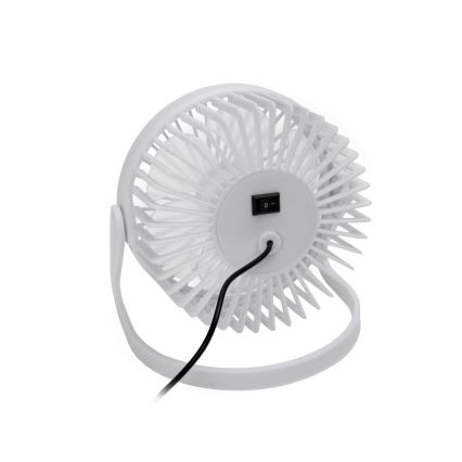 Lauaventilaator USB, läbimõõt 15 cm, valge