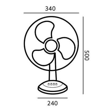 Lauaventilaator VIENTO 40W/230V valge